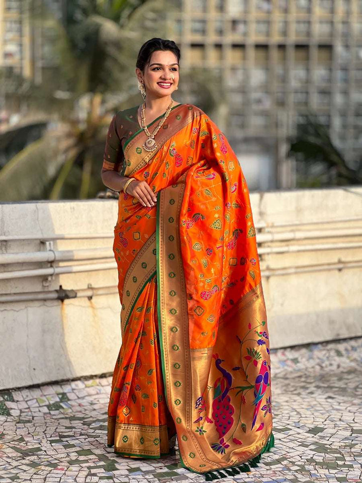Exquisite Wevon Meenakari Soft Silk Saree | Timeless Elegance