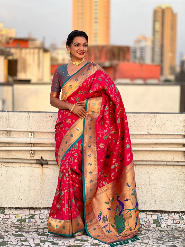 Exquisite Wevon Meenakari Soft Silk Saree | Timeless Elegance