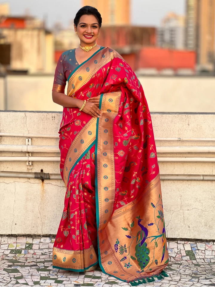 Exquisite Wevon Meenakari Soft Silk Saree | Timeless Elegance