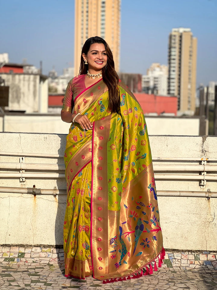 Exquisite Wevon Meenakari Soft Silk Saree | Timeless Elegance