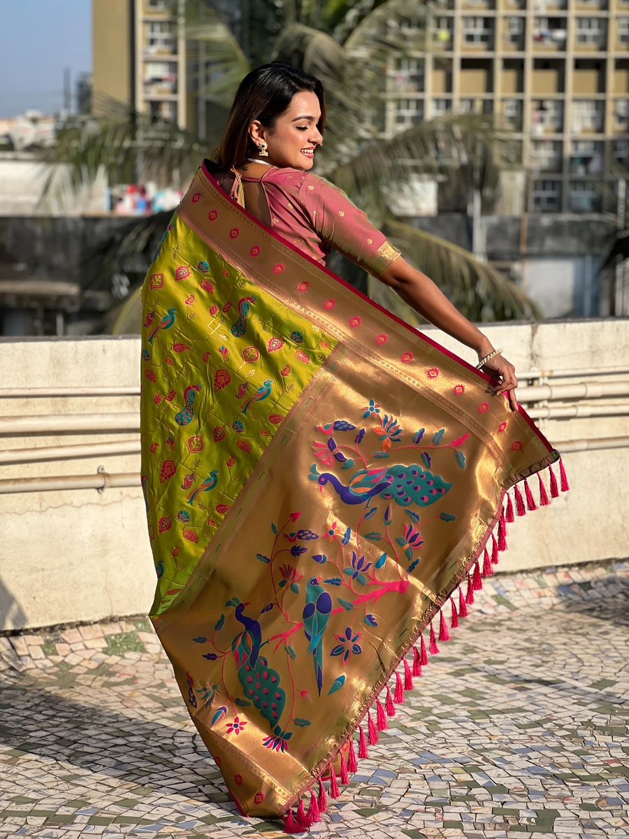 Exquisite Wevon Meenakari Soft Silk Saree | Timeless Elegance