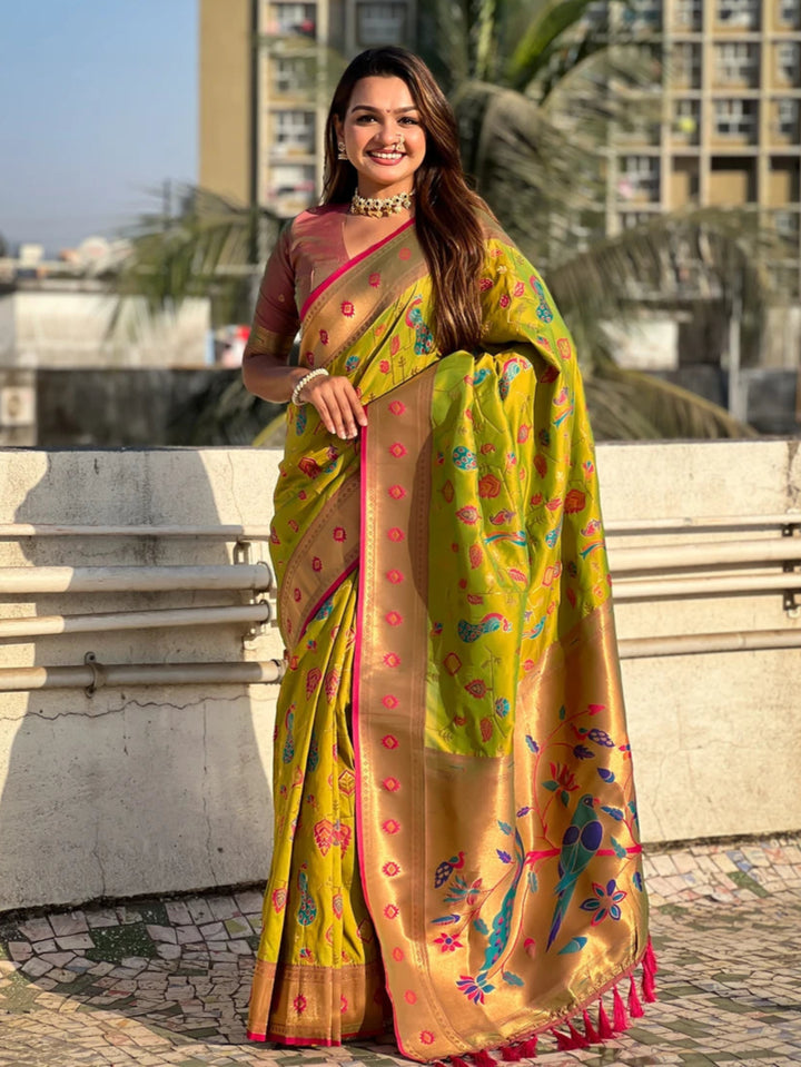 Exquisite Wevon Meenakari Soft Silk Saree | Timeless Elegance