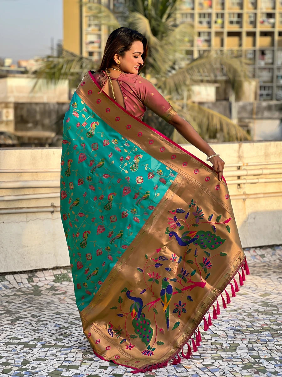 Exquisite Wevon Meenakari Soft Silk Saree | Timeless Elegance