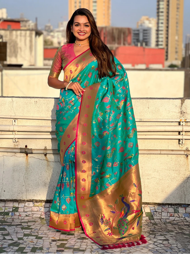 Exquisite Wevon Meenakari Soft Silk Saree | Timeless Elegance