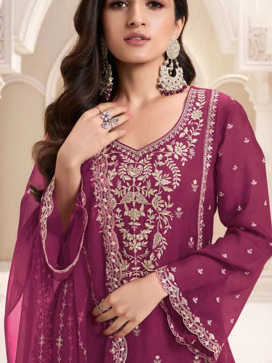 Embellished Chiffon Kameez | Festive & Ethnic Wear