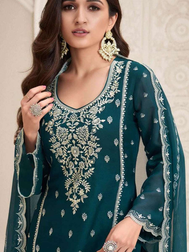 Embellished Chiffon Kameez | Festive & Ethnic Wear