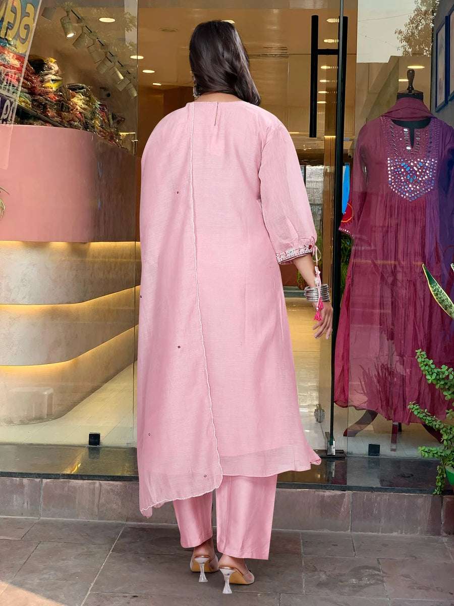 Exquisite Designer Salwar Kameez | Chanderi Silk & Organza Dupatta
