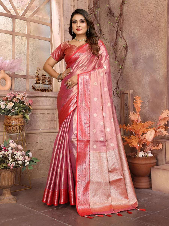 Ethnic Tissue Silk Saree | Graceful Wevon Handloom Design