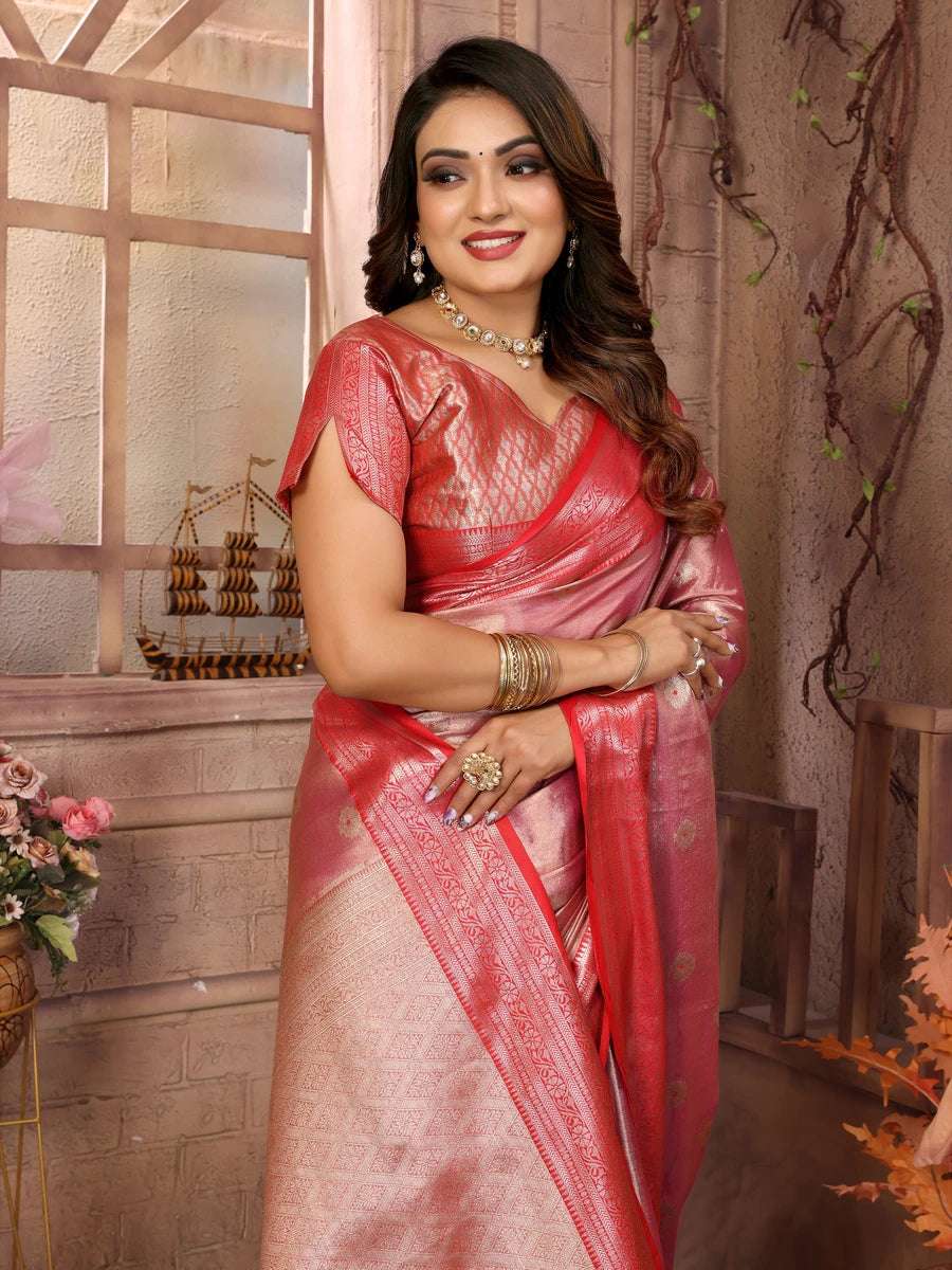 Ethnic Tissue Silk Saree | Graceful Wevon Handloom Design