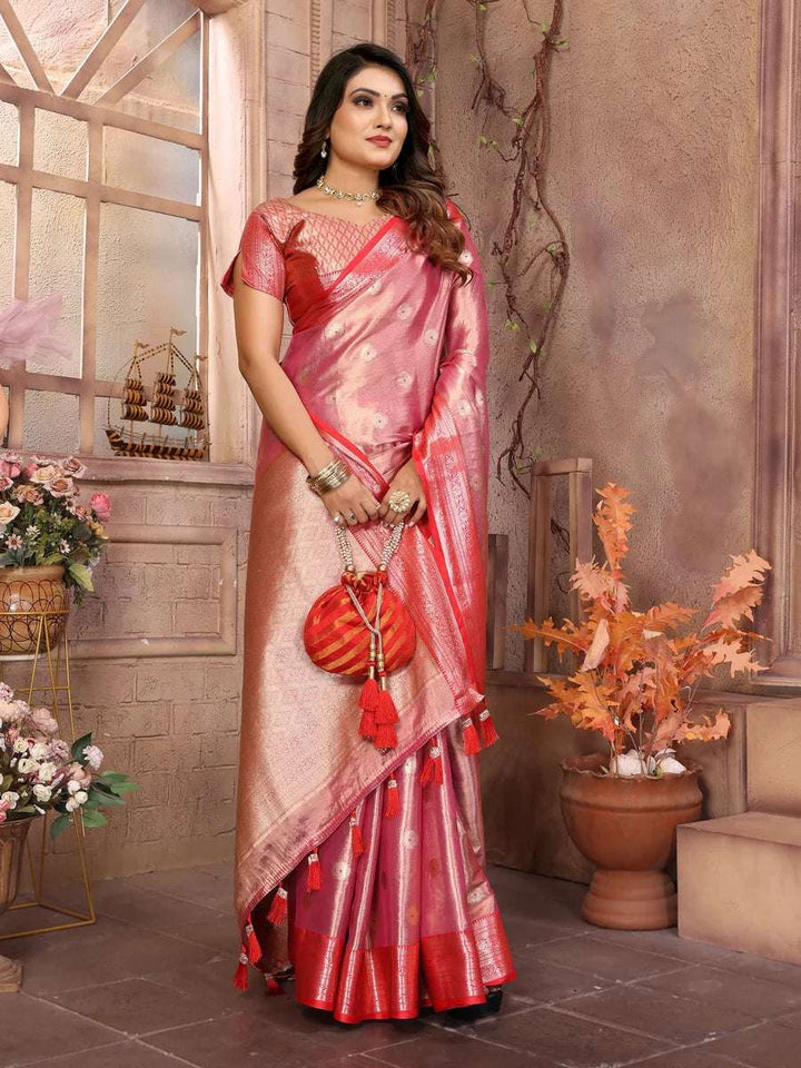 Ethnic Tissue Silk Saree | Graceful Wevon Handloom Design