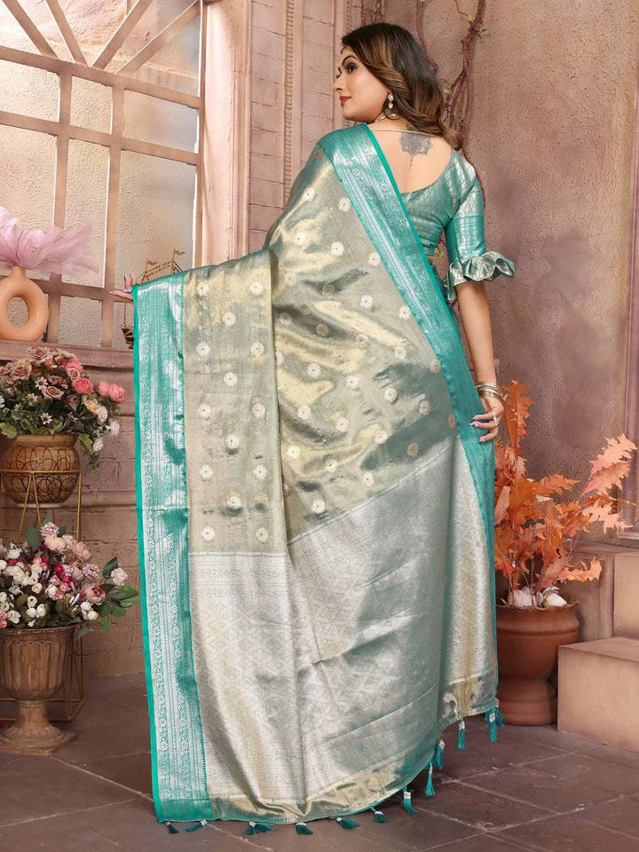 Ethnic Tissue Silk Saree | Graceful Wevon Handloom Design