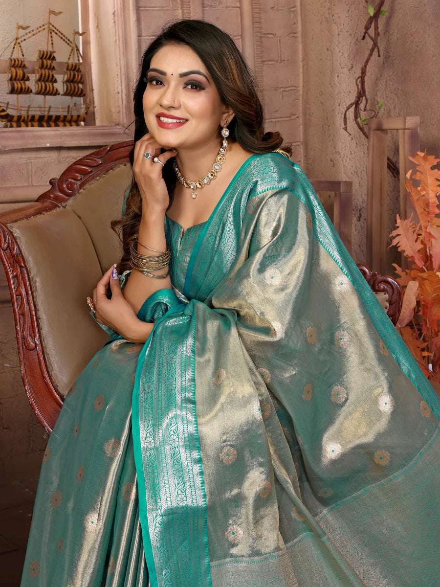 Ethnic Tissue Silk Saree | Graceful Wevon Handloom Design