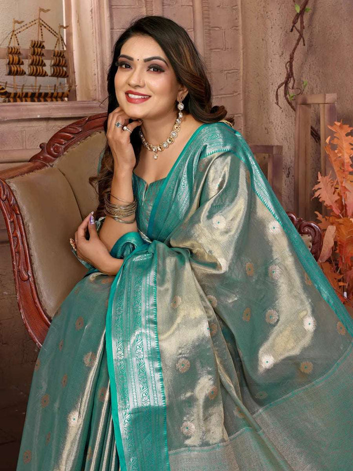 Ethnic Tissue Silk Saree | Graceful Wevon Handloom Design