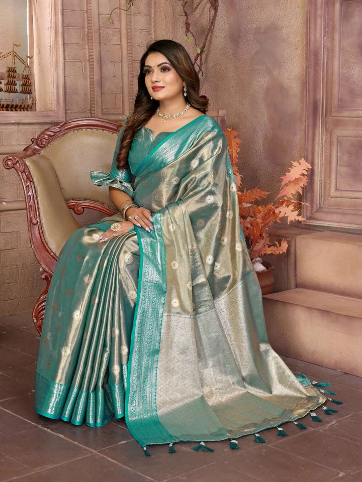 Ethnic Tissue Silk Saree | Graceful Wevon Handloom Design