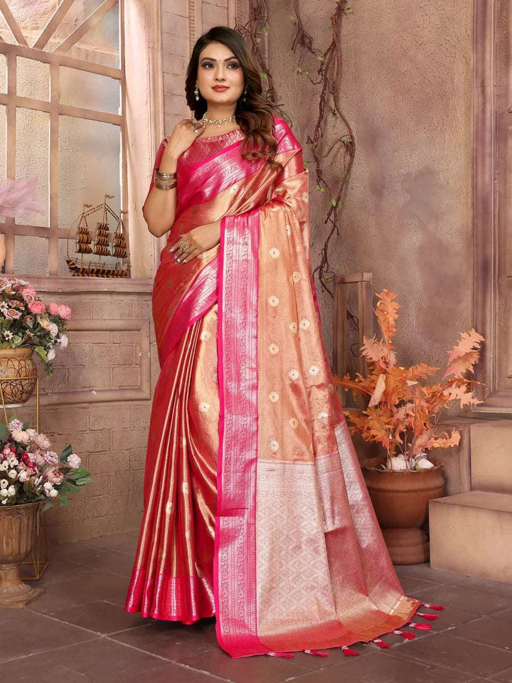 Ethnic Tissue Silk Saree | Graceful Wevon Handloom Design