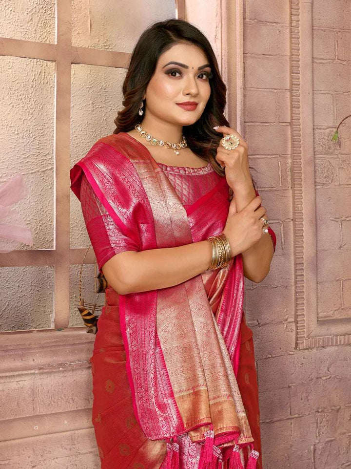 Ethnic Tissue Silk Saree | Graceful Wevon Handloom Design