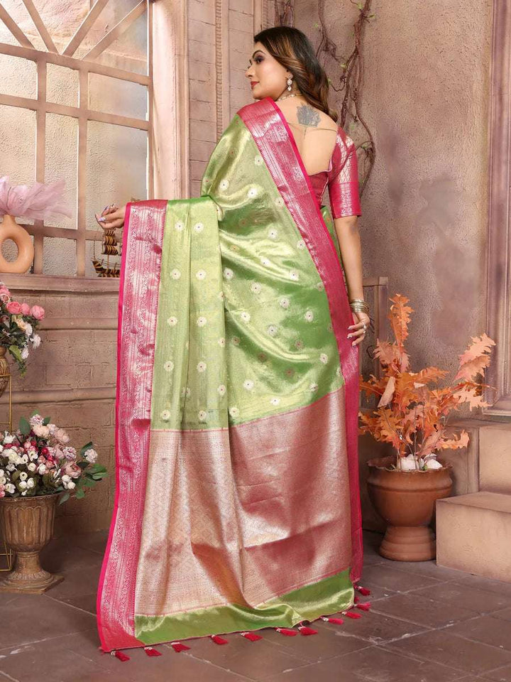 Ethnic Tissue Silk Saree | Graceful Wevon Handloom Design