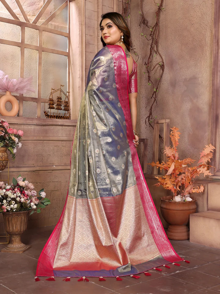 Ethnic Tissue Silk Saree | Graceful Wevon Handloom Design