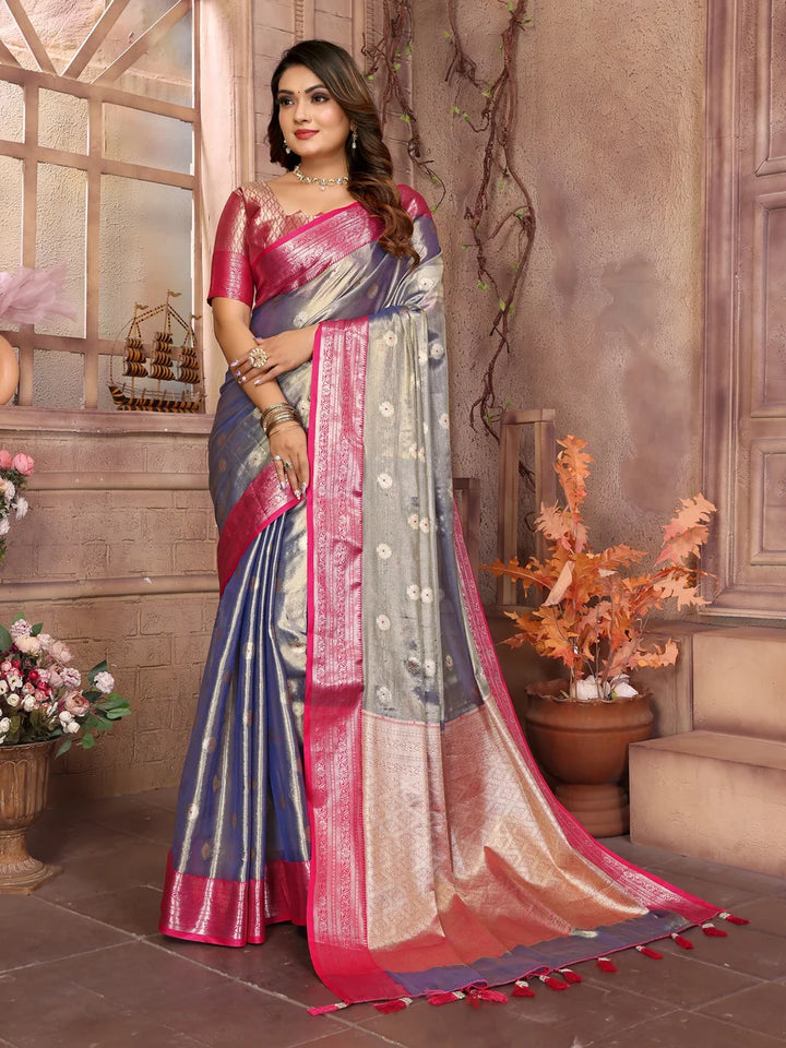 Ethnic Tissue Silk Saree | Graceful Wevon Handloom Design