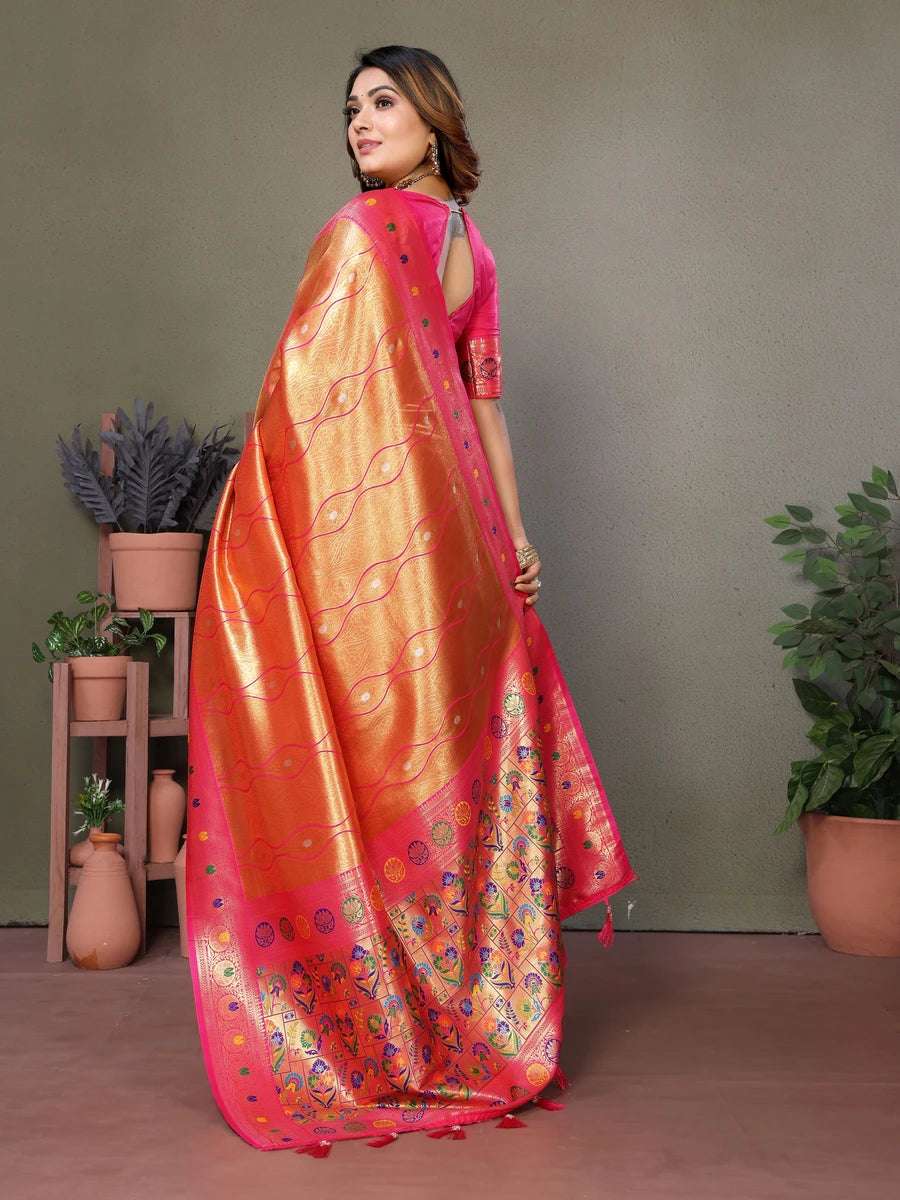 Royal Banarasi Tissue Silk Saree | Heavy Wevon Designer Art