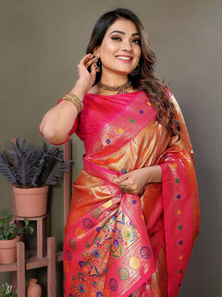 Royal Banarasi Tissue Silk Saree | Heavy Wevon Designer Art