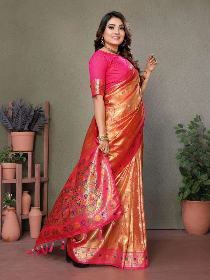 Royal Banarasi Tissue Silk Saree | Heavy Wevon Designer Art