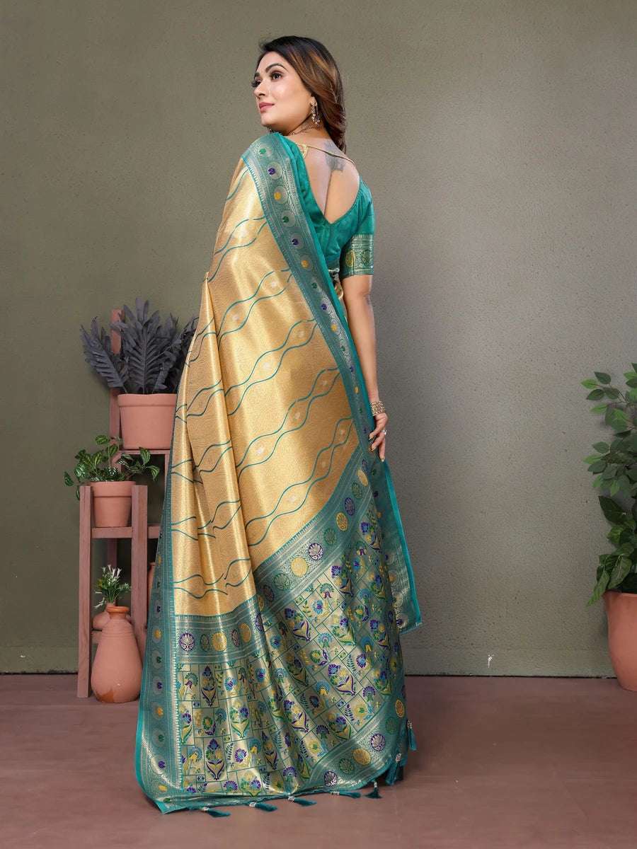 Royal Banarasi Tissue Silk Saree | Heavy Wevon Designer Art