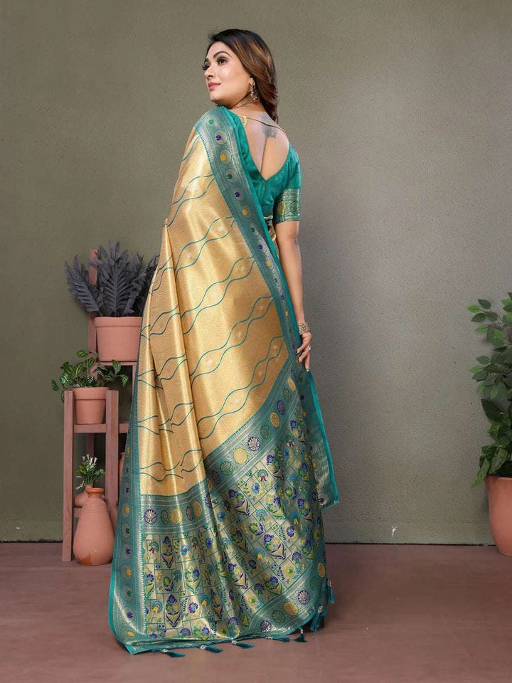 Royal Banarasi Tissue Silk Saree | Heavy Wevon Designer Art