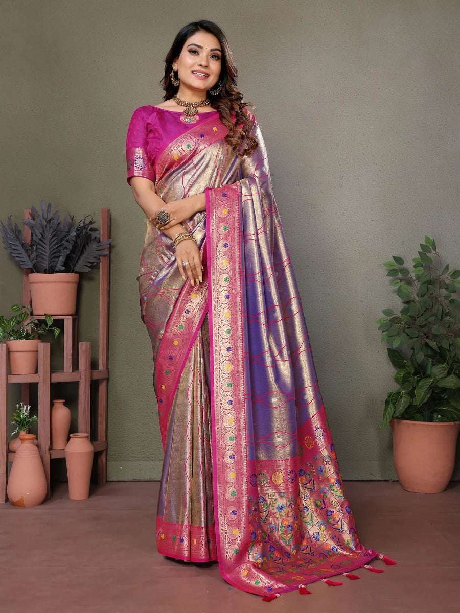 Royal Banarasi Tissue Silk Saree | Heavy Wevon Designer Art