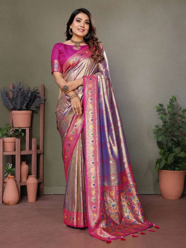 Royal Banarasi Tissue Silk Saree | Heavy Wevon Designer Art