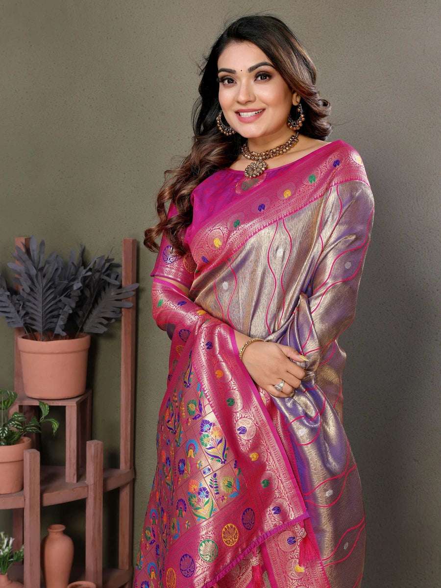 Royal Banarasi Tissue Silk Saree | Heavy Wevon Designer Art
