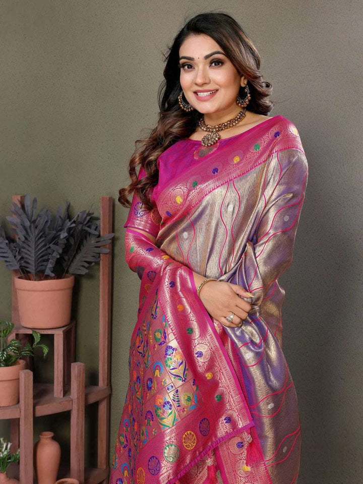 Royal Banarasi Tissue Silk Saree | Heavy Wevon Designer Art