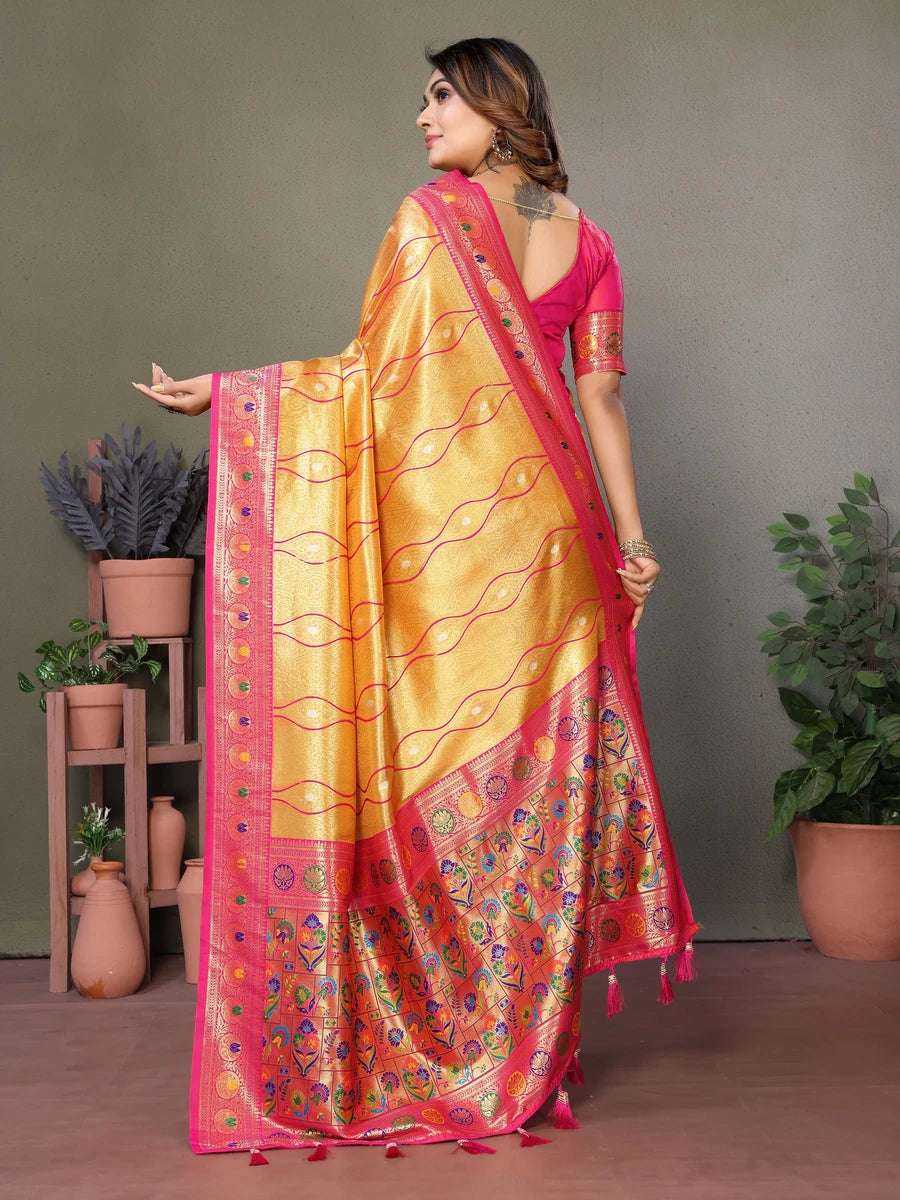 Royal Banarasi Tissue Silk Saree | Heavy Wevon Designer Art