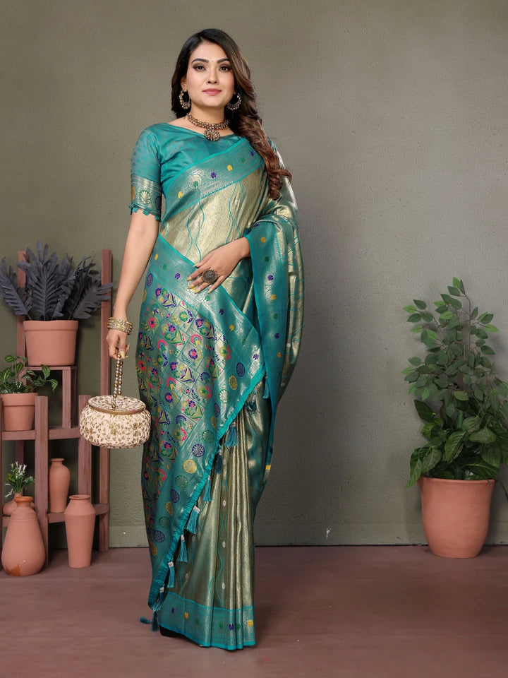 Royal Banarasi Tissue Silk Saree | Heavy Wevon Designer Art