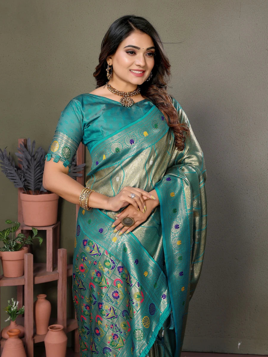 Royal Banarasi Tissue Silk Saree | Heavy Wevon Designer Art