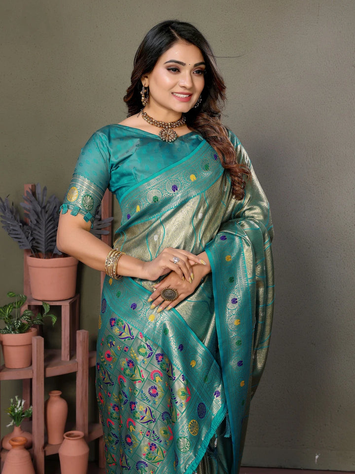 Royal Banarasi Tissue Silk Saree | Heavy Wevon Designer Art
