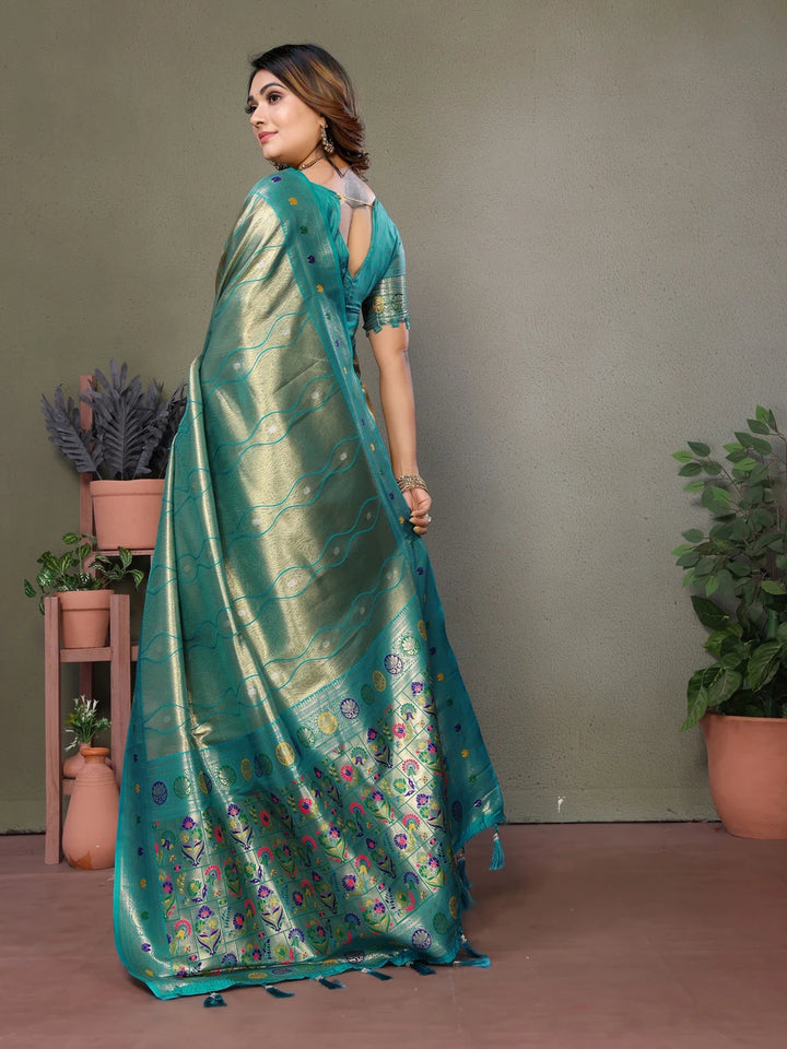 Royal Banarasi Tissue Silk Saree | Heavy Wevon Designer Art