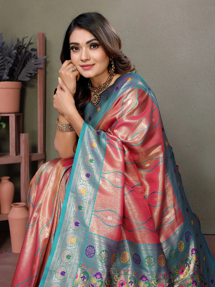 Royal Banarasi Tissue Silk Saree | Heavy Wevon Designer Art