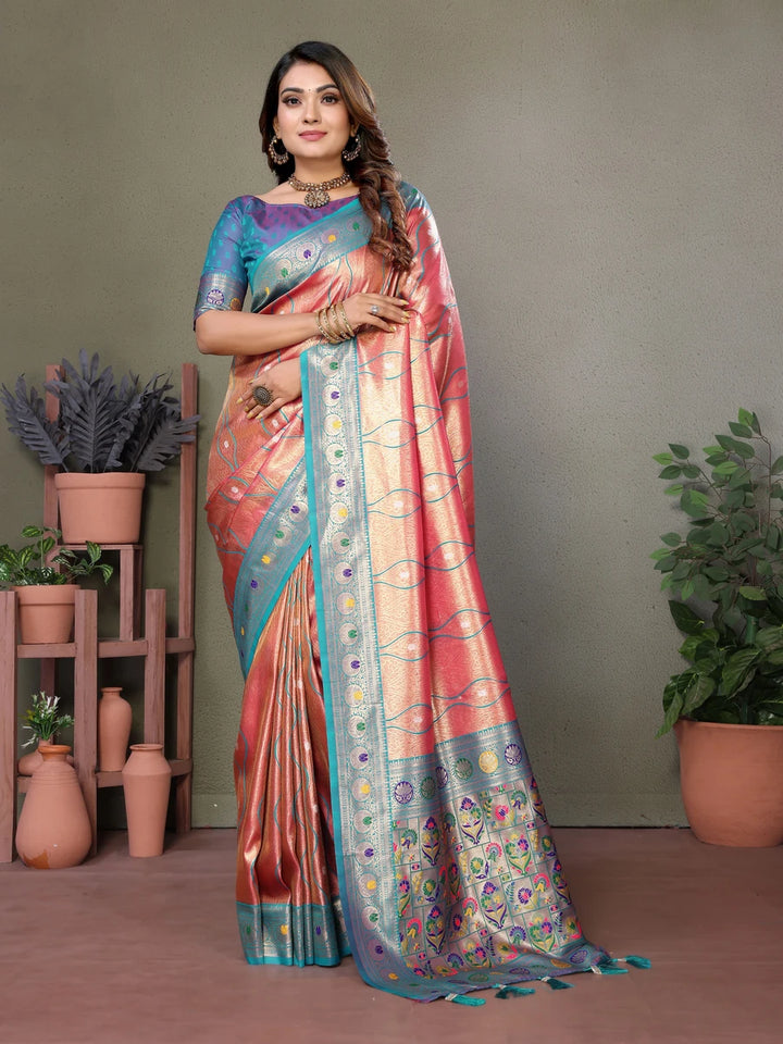 Royal Banarasi Tissue Silk Saree | Heavy Wevon Designer Art