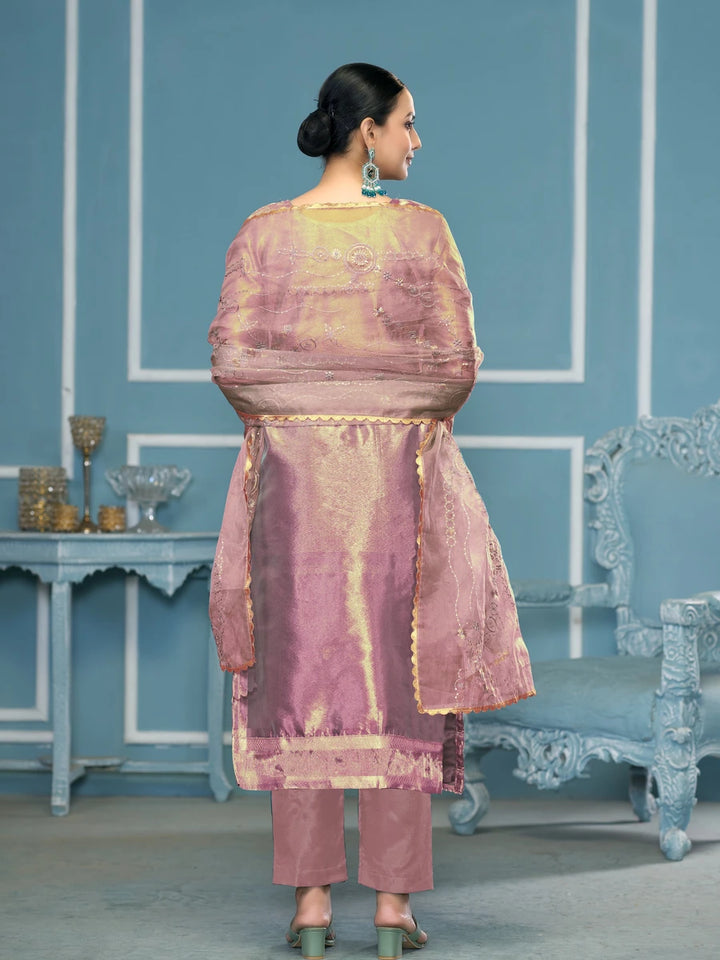 Elegant Viscose Organza Salwar Kameez | Embroidered & Handwork
