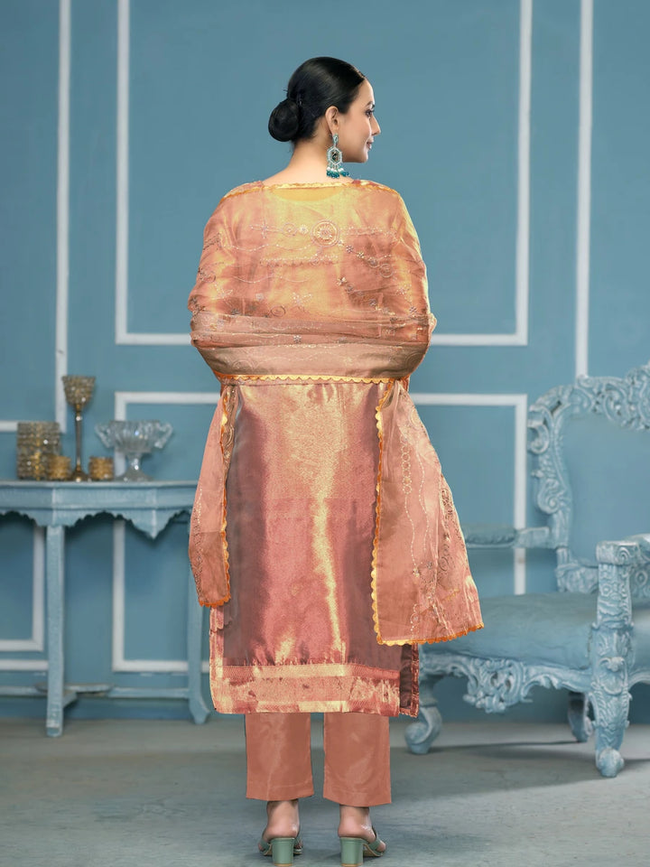 Elegant Viscose Organza Salwar Kameez | Embroidered & Handwork