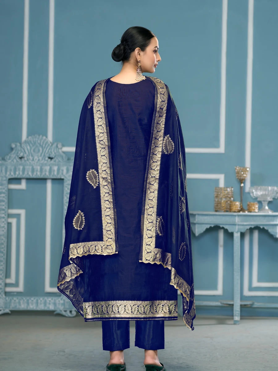 Stunning Festive Banarasi Salwar Kameez | Embroidered & Handcrafted