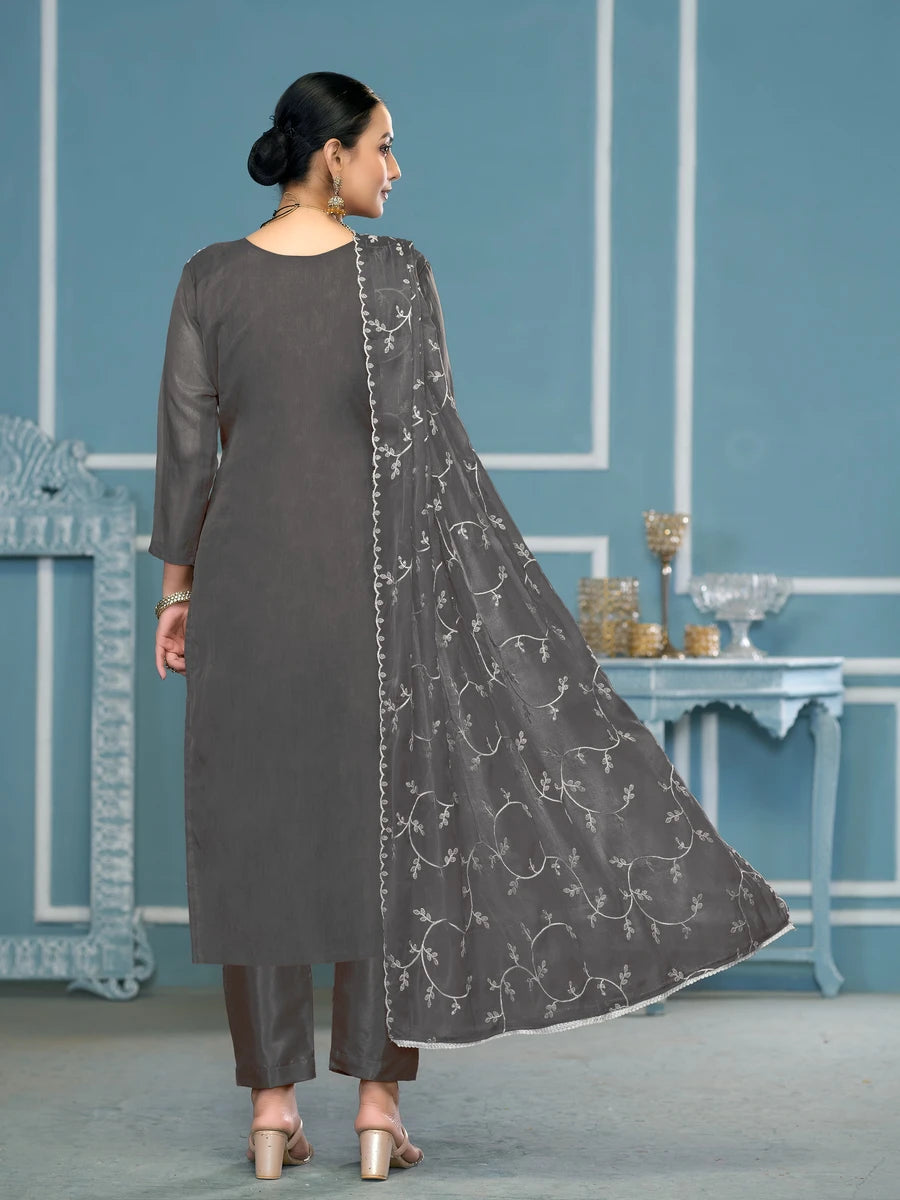 Stylish Santoon Bottom Kameez | Nazmin Dupatta Embroidery