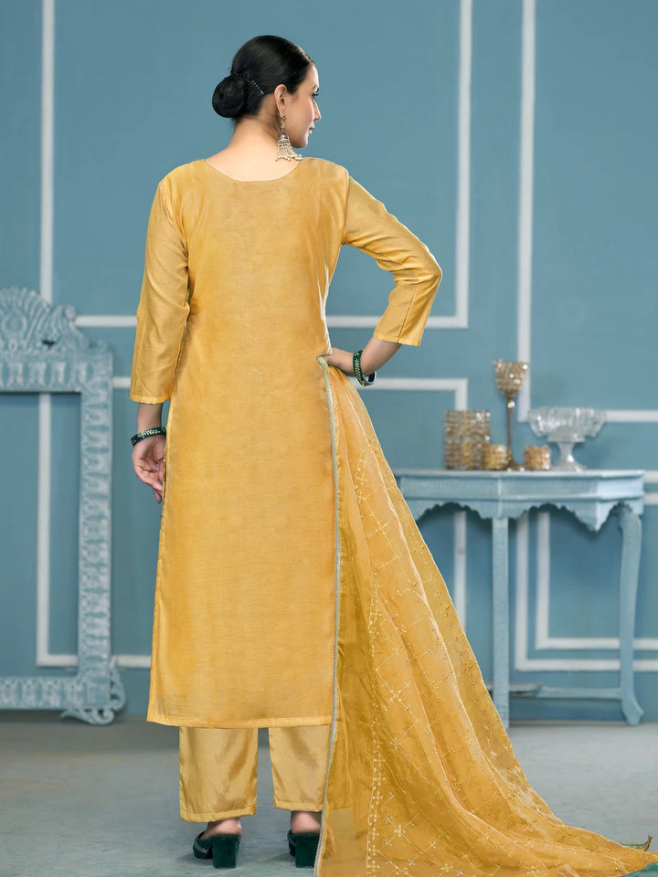 Designer Printed Organza Suit | Embroidered & Hand Work