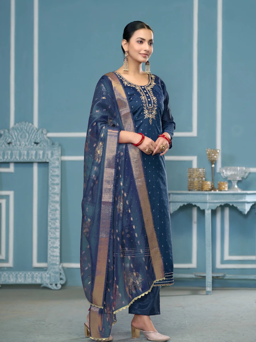 Elegance Traditional Hand Work Salwar Kameez | Rich Banarasi Dupatta