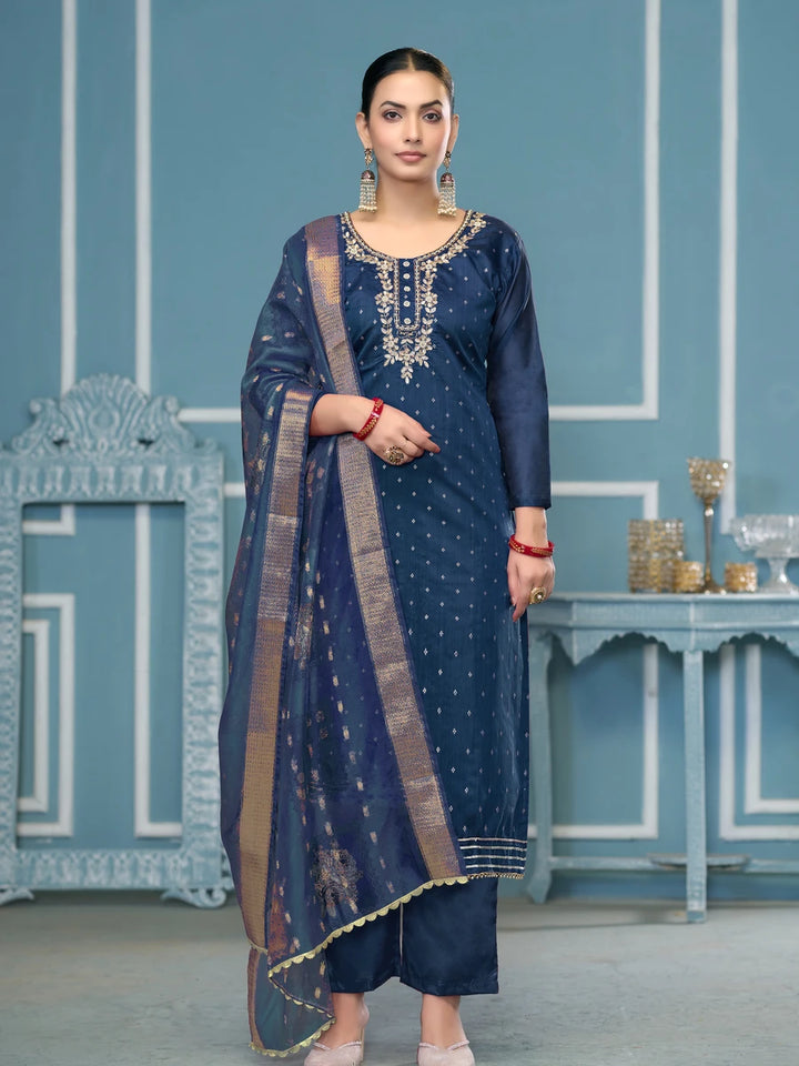 Elegance Traditional Hand Work Salwar Kameez | Rich Banarasi Dupatta