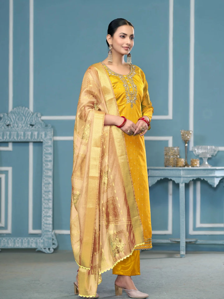 Elegance Traditional Hand Work Salwar Kameez | Rich Banarasi Dupatta