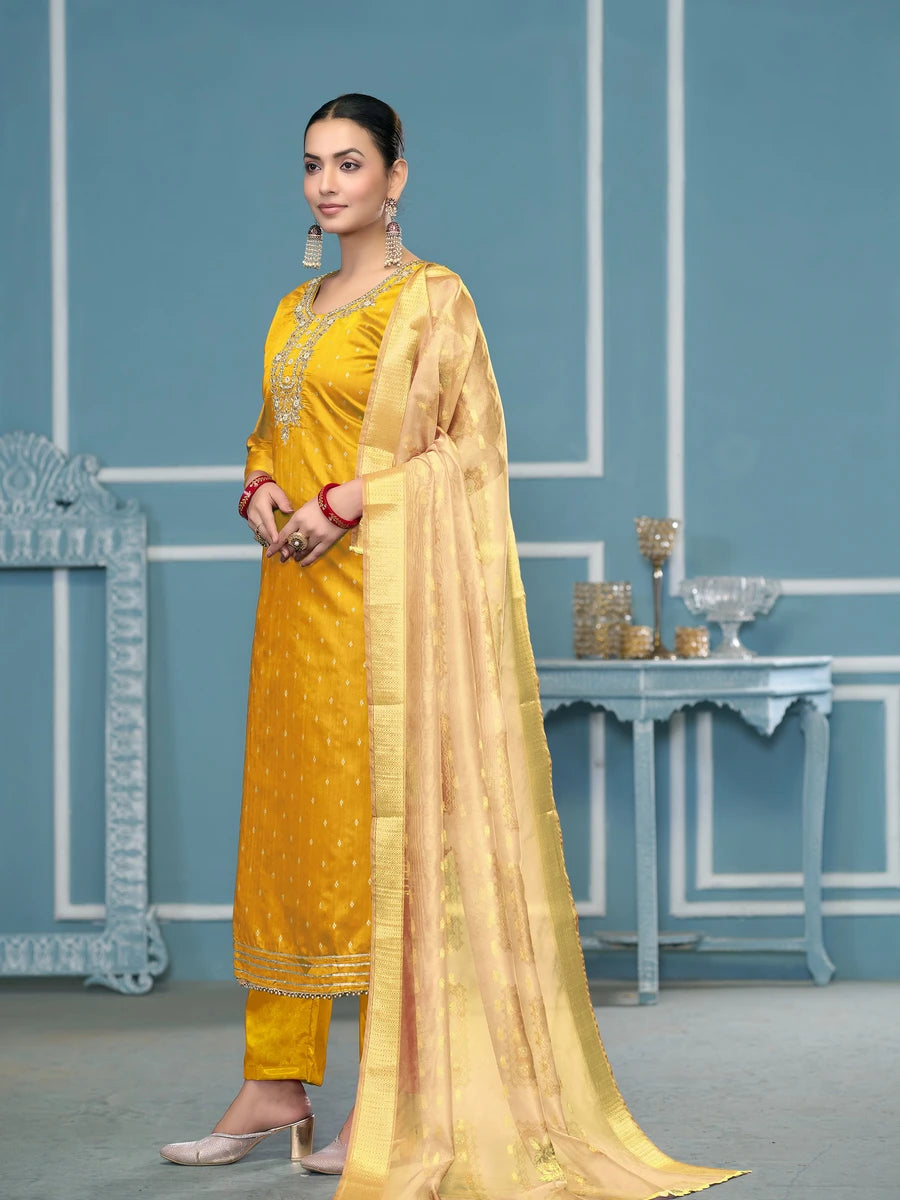 Elegance Traditional Hand Work Salwar Kameez | Rich Banarasi Dupatta
