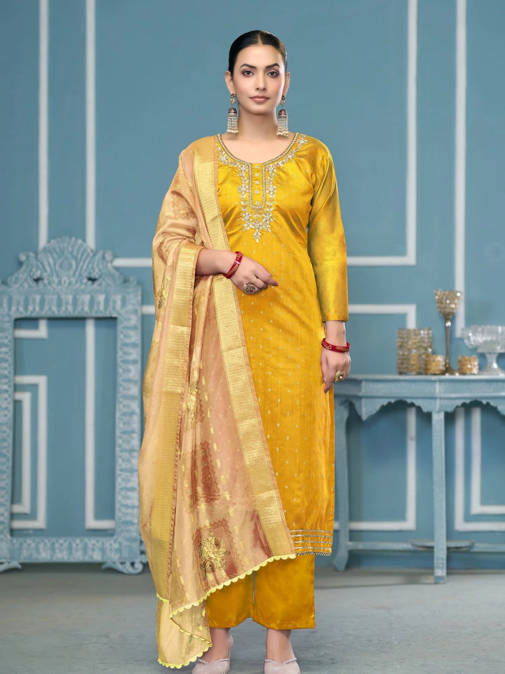 Elegance Traditional Hand Work Salwar Kameez | Rich Banarasi Dupatta