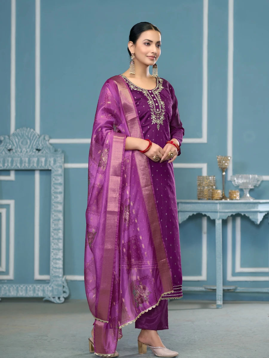 Elegance Traditional Hand Work Salwar Kameez | Rich Banarasi Dupatta